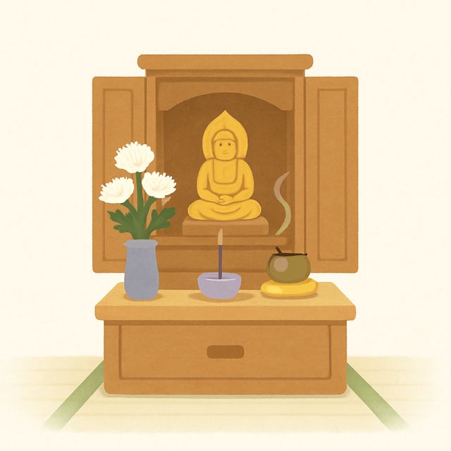 お仏壇のイラスト