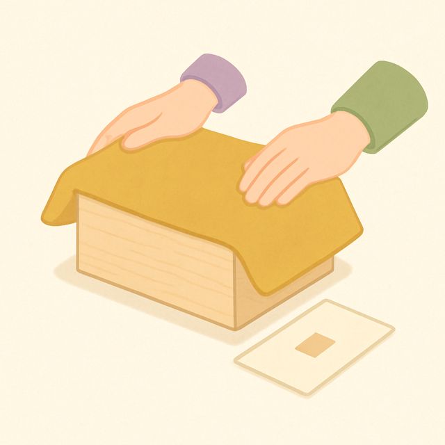 カバーをかけて発送のイラスト