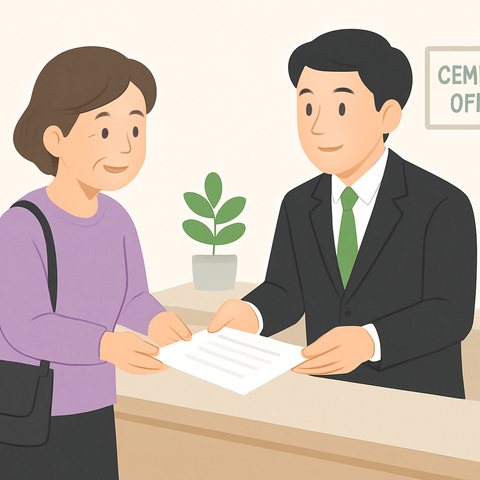証明書をそろえるのイラスト
