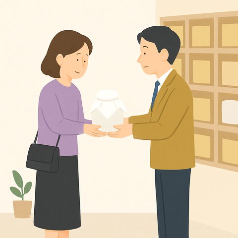 区画を返還するのイラスト