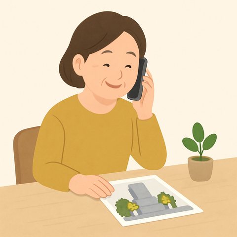 新しい供養先を決めるのイラスト