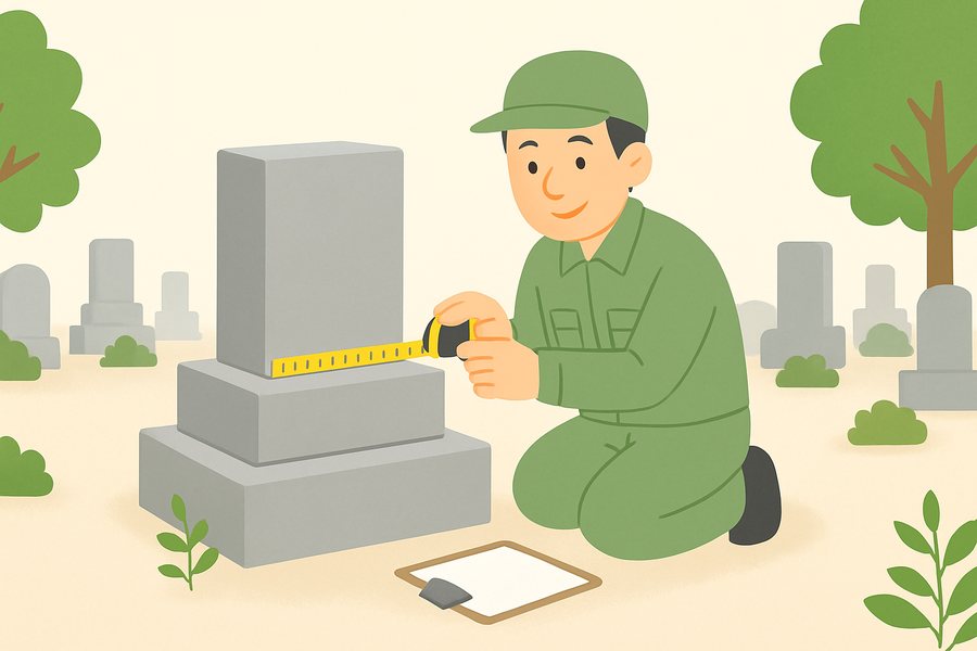 墓石を撤去し、区画を返すのイラスト